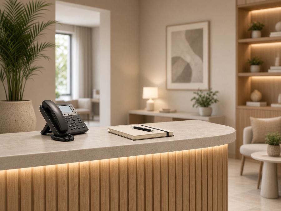Contact desk at Landed Coauthor House in Doha